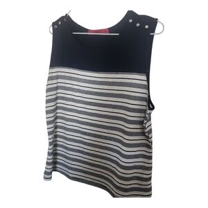 Love Scarlotte Black and White Boxy Top Size L